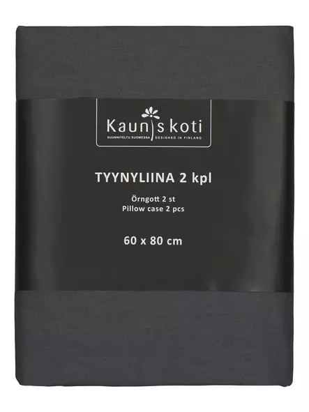 Tyynyliinat 60x80cm tumma harmaa - Tyynyliinat - 6418349076237 - 2