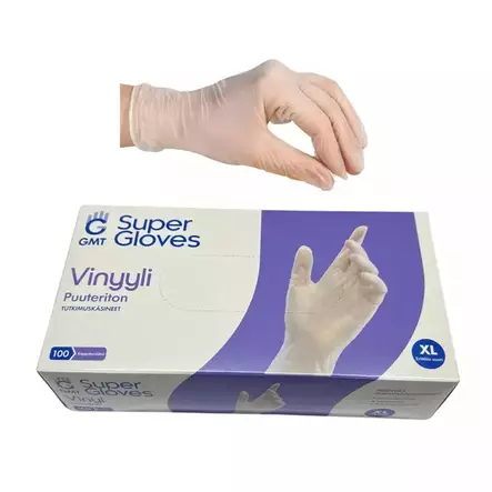VINYYLIKÄSINE XL 1000kpl/ltk Kertakäyttöinen kumihanska - Suojakäsineet - 6438159088077-7 - 2