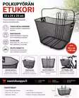 Iso polkupyörän etukori pro musta - Korit - 6438159095587 - 1