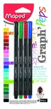 Kuitukynä Maped GraphPeps 4kpl perusväri - Tussit, kuitukynät ja korostuskynät - 3154147491447 - 1