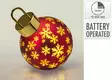 Led-joulupallo punainen 20cm - Jouluvalot - 8721461172977 - 1