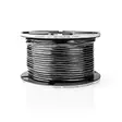 Mikrofonikaapeli 2 x 0.35 mm² 100m pyöreä PVC musta - Asennuskaapelit ja sähköjohdot - 5412810312177 - 2