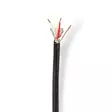 Mikrofonikaapeli 2 x 0.35 mm² 100m pyöreä PVC musta - Asennuskaapelit ja sähköjohdot - 5412810312177 - 1
