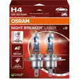Osram Night Breaker Laser H4 60/55W 12V +150% 2 kpl - Halogen ajovalot ja polttimot - 4062172387477 - 2