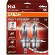Osram Night Breaker Laser H4 60/55W 12V +150% 2 kpl - Halogen ajovalot ja polttimot - 4062172387477 - 2