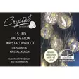 Paristokäyttöinen 15Led kristallipallot - Jouluvalot - 6438159313087 - 1