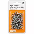 Silmukkaruuvi 11x22x2mm 28kpl - Koukut ja naulakot - 6438159387507 - 1