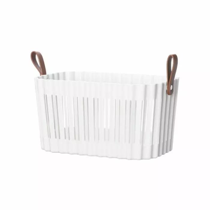 4Living Säilytyskori Air valkoinen 27x18x14,5 cm - Pienkalusteet - 6410416493237 - 1