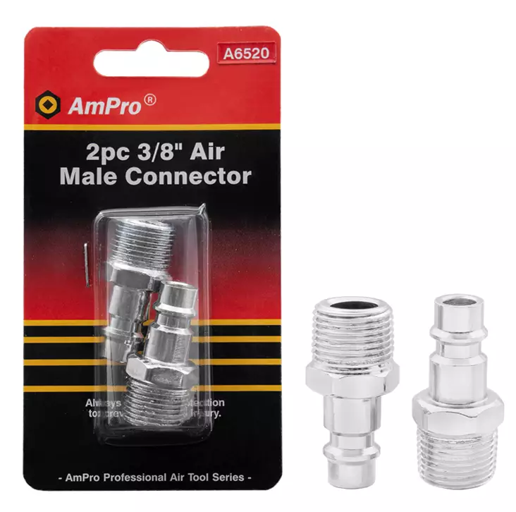 Liitin 3/8" ulkokierteellä 2-os - Paineilmatarvikkeet - 795609065207 - 1