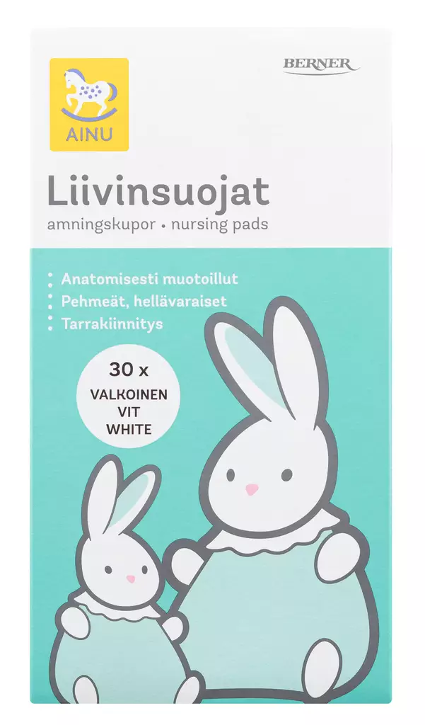 Ainu 30kpl Liivinsuoja valkoinen - Lastenhoitotarvikkeet - 6414505189117 - 1