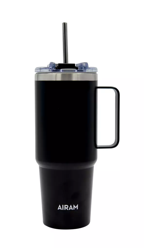 Airam Jumbo teräsmuki 850ml musta - Termospullot - 6435200308757 - 1