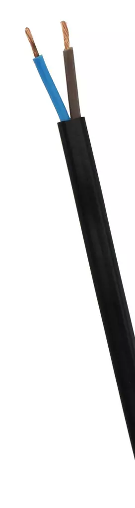 Asennuskaapeli MSO 2x0.75 10m musta - Asennuskaapelit ja sähköjohdot - 6438140416117 - 1