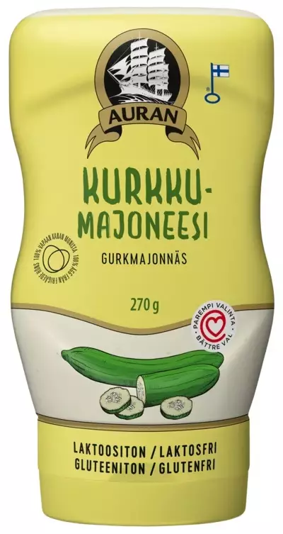 Auran kurkkumajoneesi 270g - Majoneesit,maustekastikkeet ja tahnat - 6409538431517 - 1