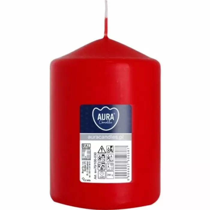 Aura Pöytäkynttilä punainen 7x10 cm - Pöytäkynttilät - 5906927350387 - 1