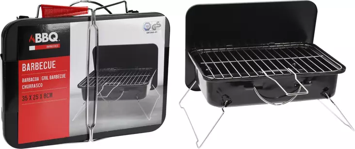 BBQ retkigrilli 35x25x8cm - Grillaus- ja savustustarvikkeet - 8720573908887 - 1