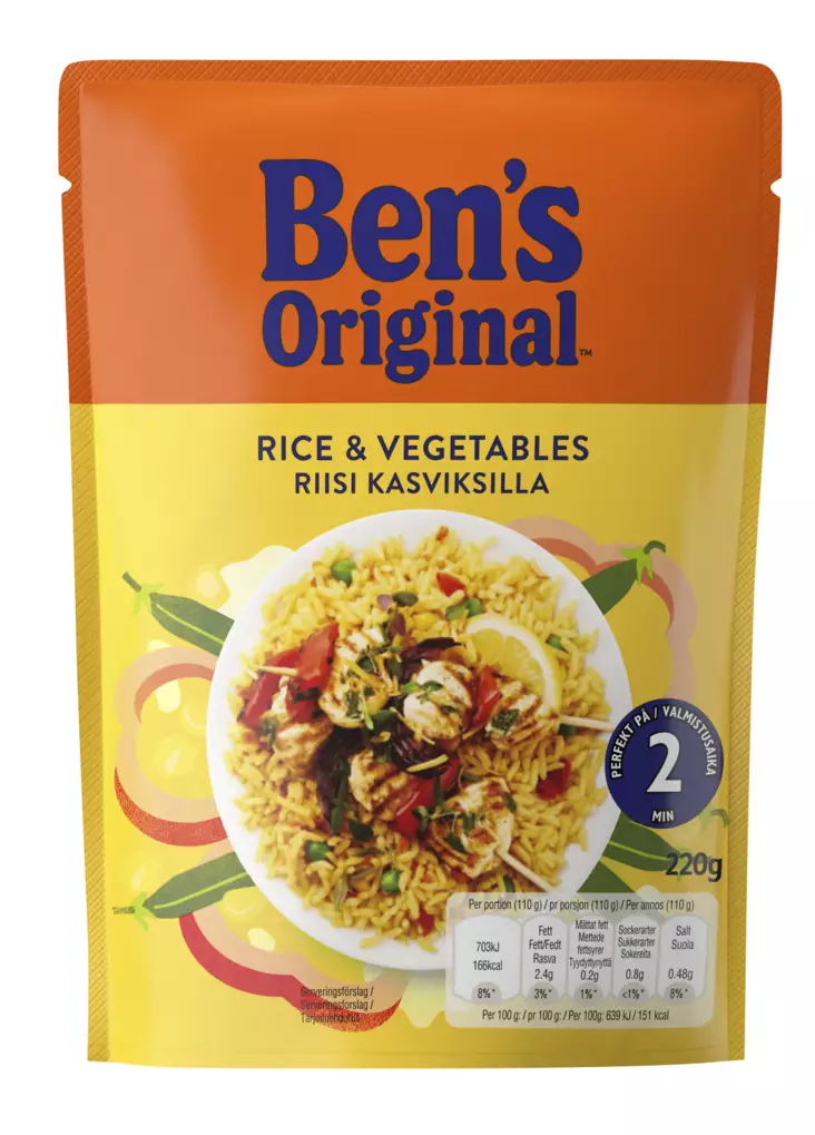 Ben`s Original riisi kasviksilla 220g - Riisit - 3487400006257 - 1