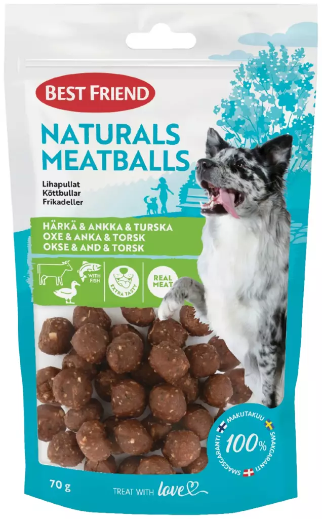 Best Friend Naturals lihapullat 70g - Koiran herkut - 5700551172977 - 1
