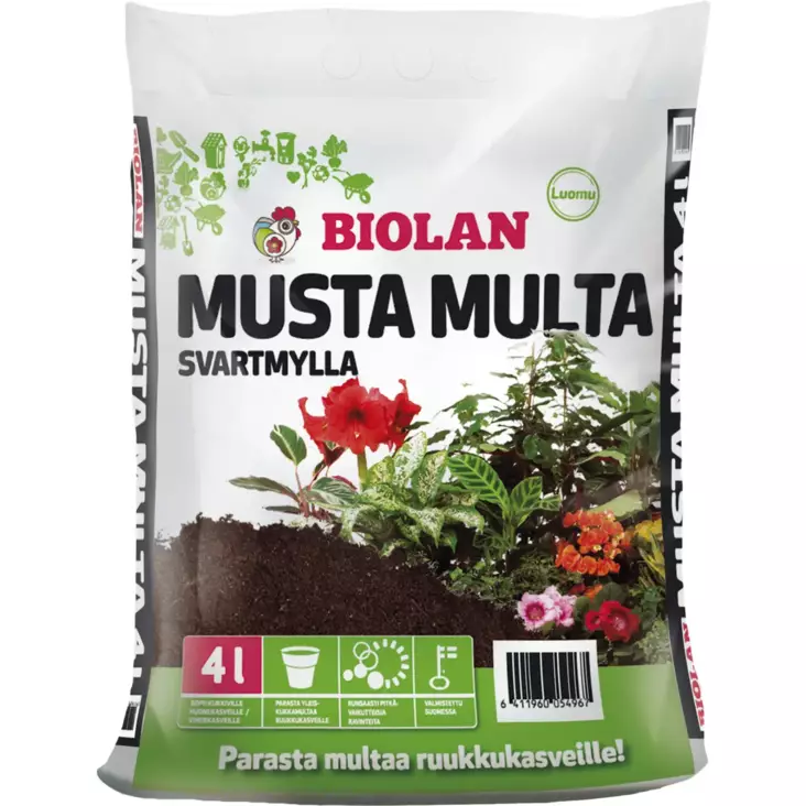 Biolan Mustamulta 4l - Mullat ja turpeet - 6411960054967 - 1