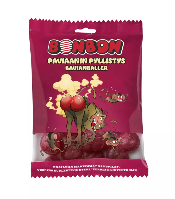 Bonbon paviaanin pyllistys 50G - Karkit - 6420224007137 - 1