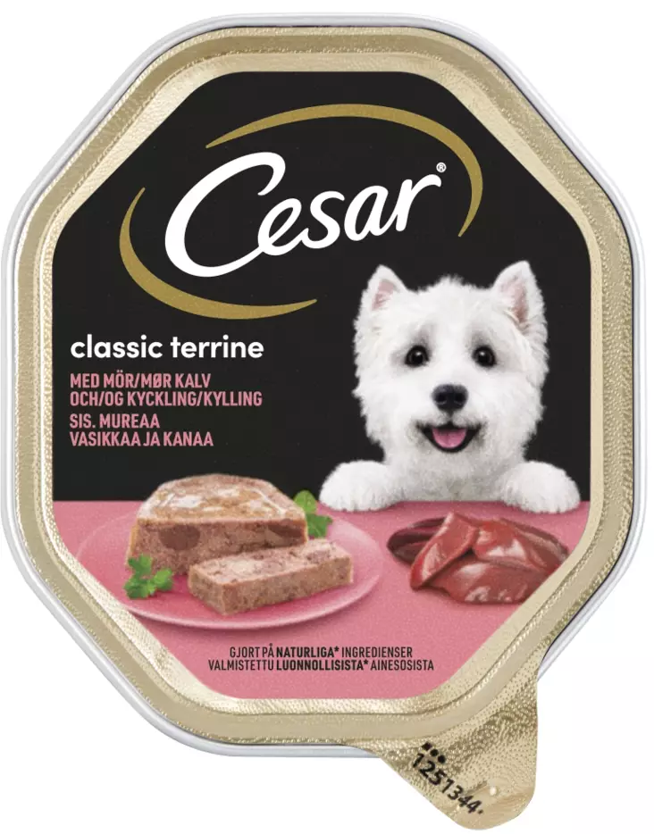 Cesar Classic Terrine 150g Vasikkaa,Kana - Koiran märkäruoat - 4008429012617 - 1