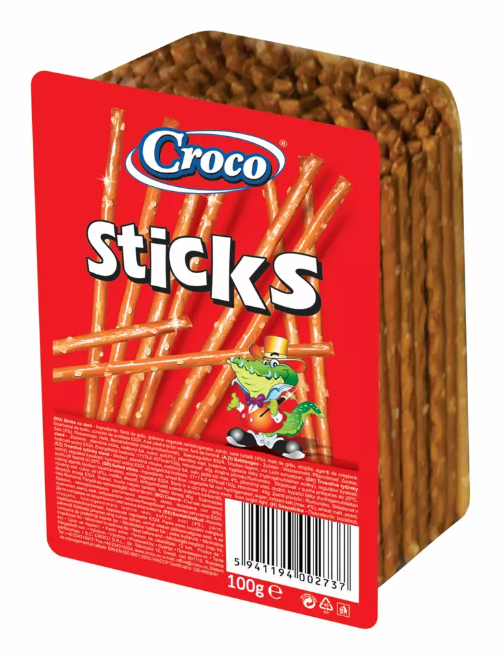 Croco Sticks 100g - Sipsit, snacksit ja pähkinät - 5941194002737 - 1