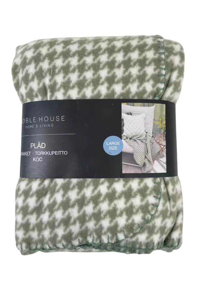 Dogtooth Fleeceviltti 130x170cm vihreä - Viltit - 7318161495447 - 1