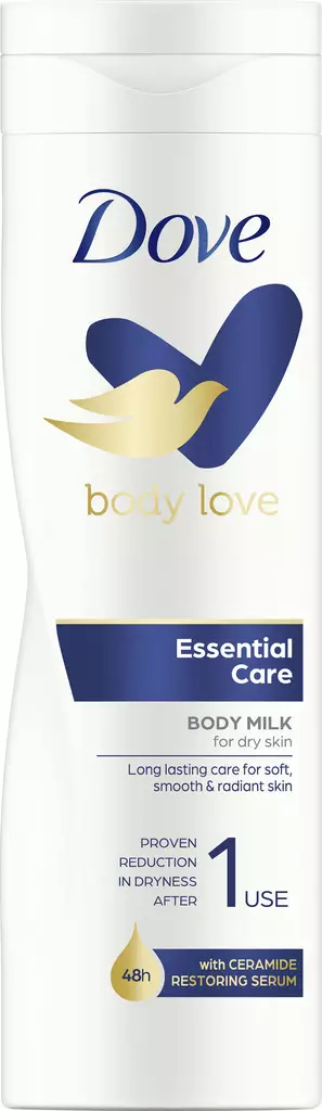 Dove Essential Body Milk 250ml - Vartalo- ja kuorintavoiteet - 8711600456877 - 1