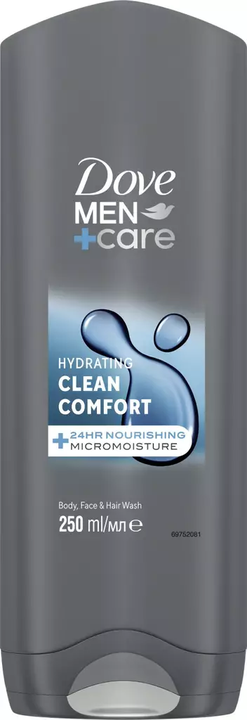 Dove Men+Care Suihkusaippua Clean Comfort 250ml - Suihkugeelit- ja saippuat - 8720181313417 - 1