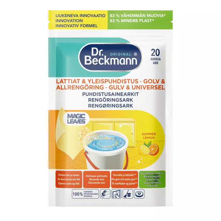 Dr. Beckmann Puhdistusainearkit Yleispuhdistus 20kpl - Erikoispesuaineet - 4008455616117 - 1