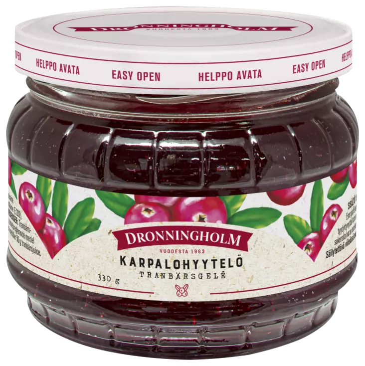 Dronningholm karpalohyytelö 330g - Säilykkeet, hillot ja marmeladit - 6412000017317 - 1