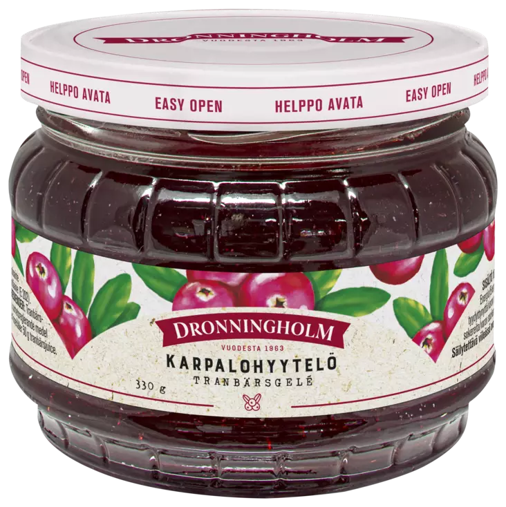 Dronningholm karpalohyytelö 330g - Säilykkeet, hillot ja marmeladit - 6412000017317 - 1