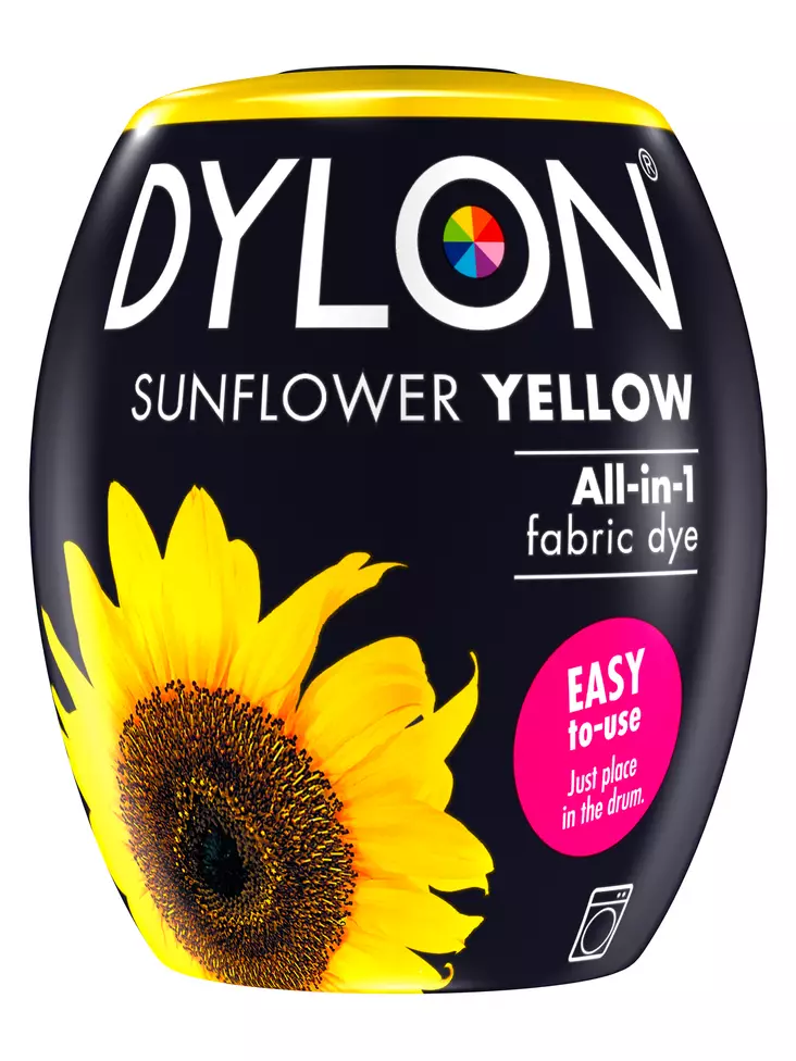 Dylon SunflowerYellow tekstiiliväri 350g - Konetekstiilivärit - 7332531092357 - 1