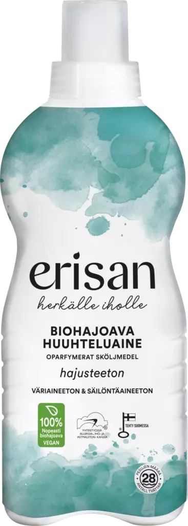 Erisan biohajoava huuhteluaine 850ml - Pyykinpesu- ja huuhteluaineet - 6417964579437 - 1