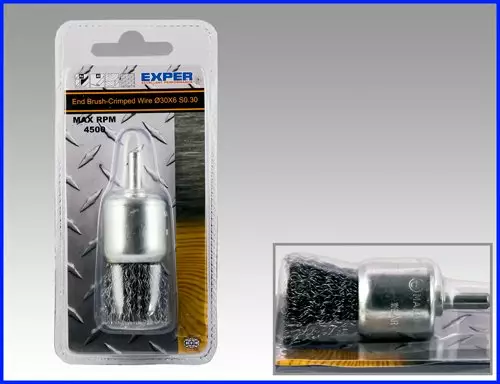 Exper otsakaraharja 30x6mm - Nailon-ja teräsharjat - 6438081002127 - 1