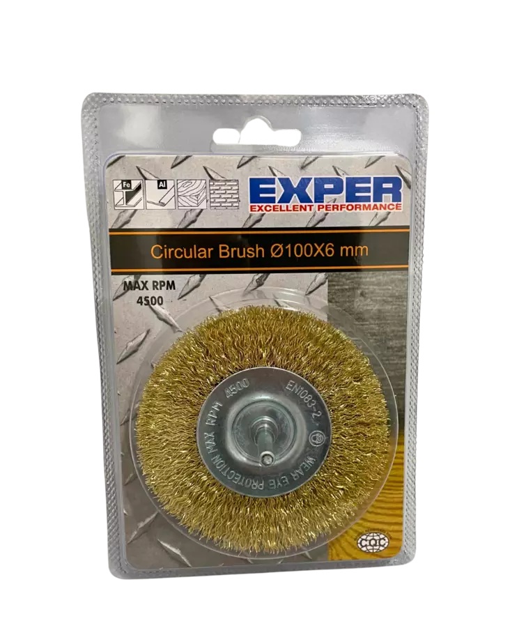 Exper teräskaraharja 100x6mm - Nailon-ja teräsharjat - 6438081001847 - 1