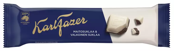 Fazer Maito- & valkoinen suklaa 38g - Suklaat - 6411401019067 - 1
