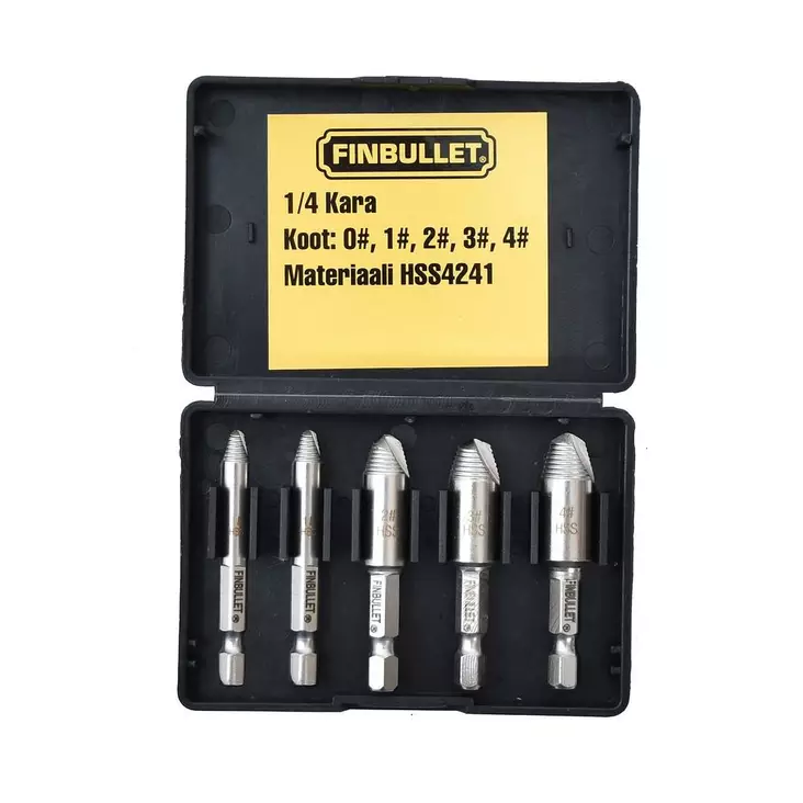 Finbullet Vastakierreporasarja 1/4" 5-os - Kierretyökalut - 6438152017067 - 1