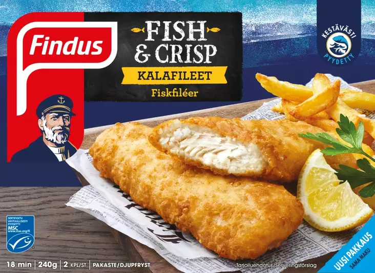 FINDUS FISH & GRISP 240G - Kissat - 7310500177007 - 1