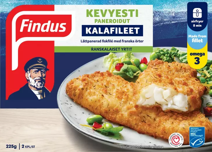 FINDUS KEVYESTI PANEROIDUT KALAFILEET - Kissat - 7310500179537 - 1