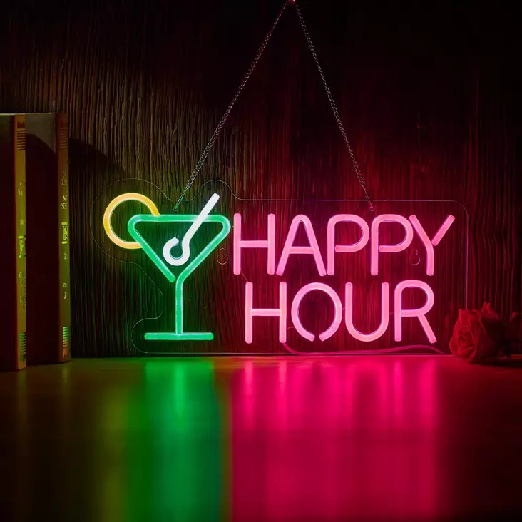 Happy Hour neon-kyltti - Pöytä- ja sisustusvalaisimet - 8721037731607 - 1