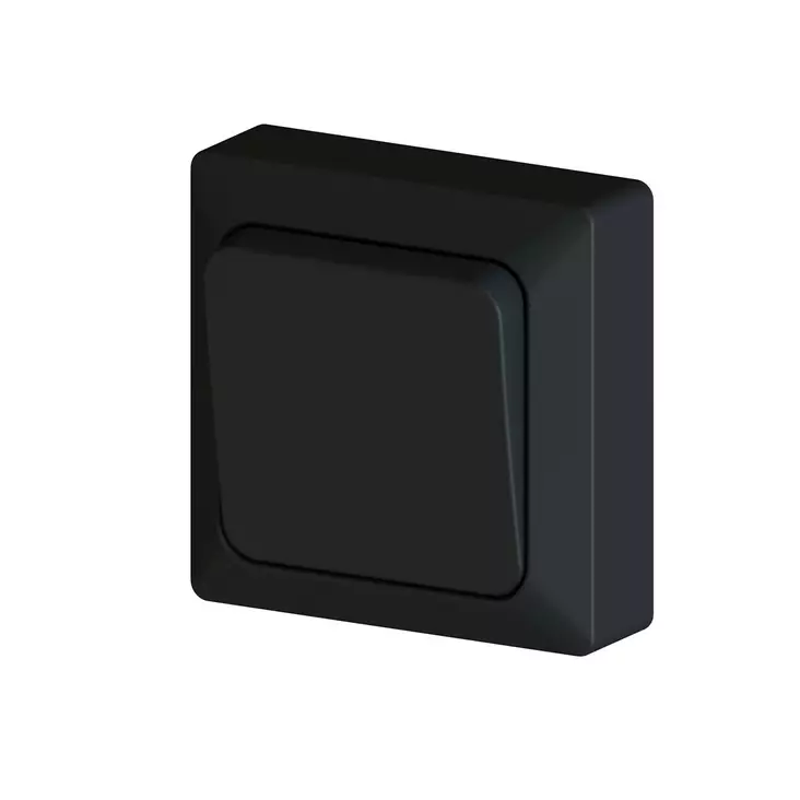 Harju Hiili kytkin 1/6 pinta IP20 musta - Sähköasennuskytkimet - 6438140197177 - 1