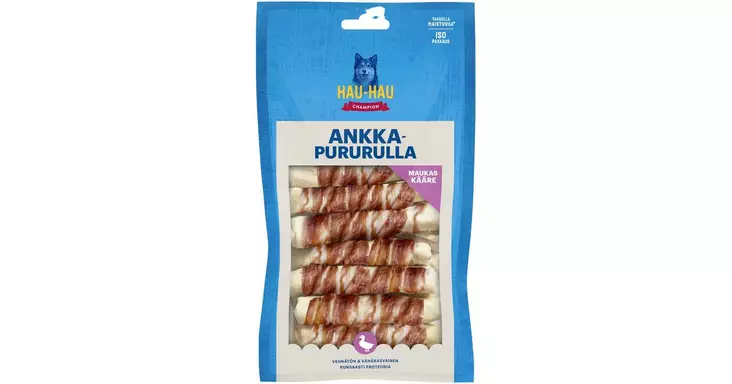 Hau-Hau Champion Ankkapururulla 13x2,5 cm 15kpl 550g - Koiran luut - 6430056886657 - 1
