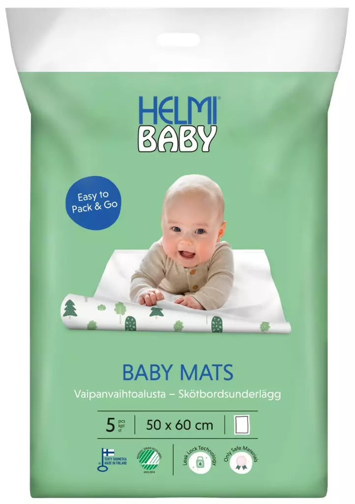 Helmi Baby vaipanvaihtoalusta 5kpl - Sipsit, snacksit ja pähkinät - 6414100136707 - 1