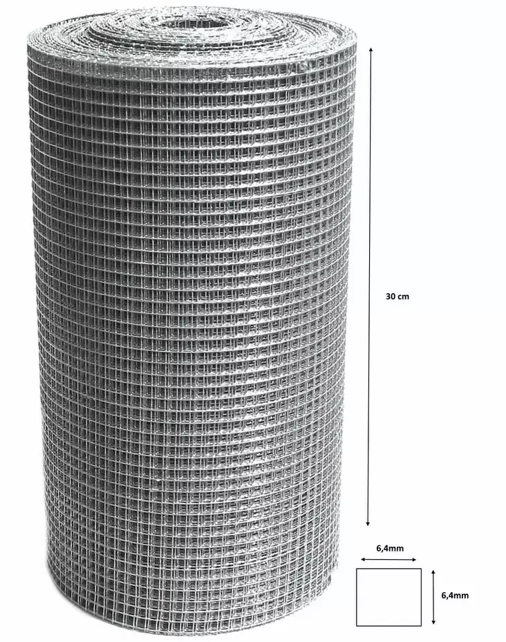 Hiiriverkko 6.4 x 6.4 x 0.55mm 30cm x 20m - Aitaverkot ja suojaverkot - 6438159160957 - 1