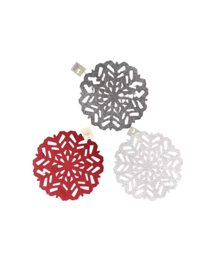 Huopatabletti lumihiutale 35cm - Pöytäliinat, tabletit ja esiliinat - 6438159380607 - 1