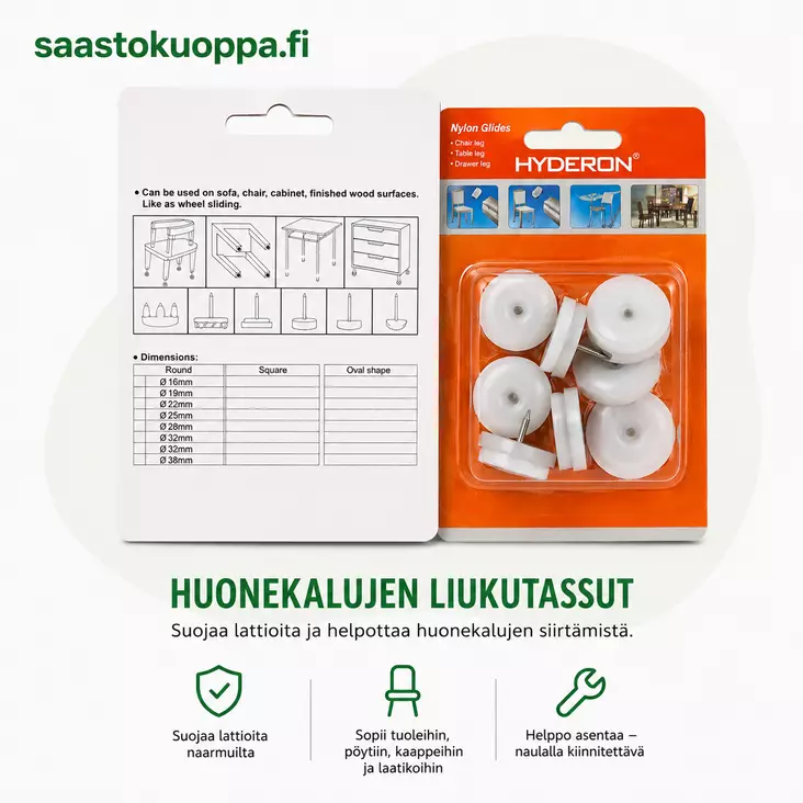 HUOPATASSUT NAULALLA 24MM 8KPL - Muut pienrautatarvikkeet - 6438159151597 - 1