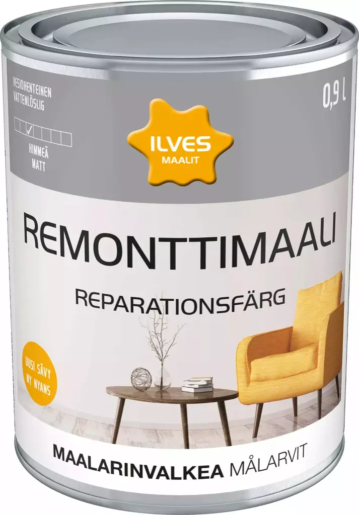 Ilves Remonttimaali Maalarinvalkea 0,9L - Remonttimaalit - 6430026950067 - 1