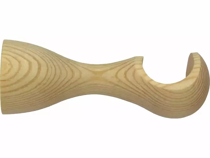 Isoäidintangon kannake 28mm puu/käsittelemätön - Verhotangot ja verhotarvikkeet - 6417012001347 - 1