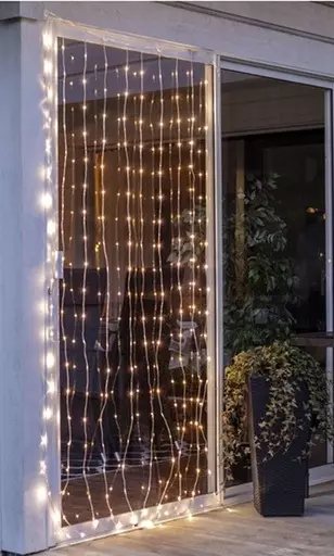 Jääkristalli valoverho 1x2m 200Led - Joulukoristeet - 6438506024307 - 1
