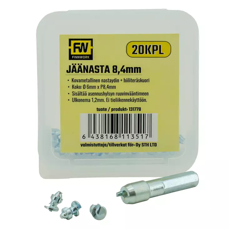 Jäänasta 6x8,4mm 20kpl - Kenkätarvikkeet - 6438168113517 - 1